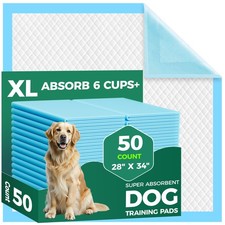 50 Count Dog Pee Pads Extra Large 28" x 34", Super Absorbent LeakProof XL Pup...