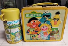 VINTAGE SESAME STREET LUNCHBOX AND THERMOS