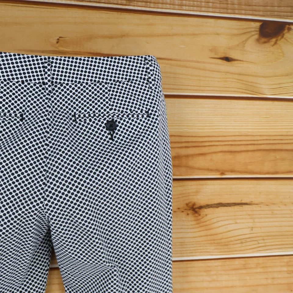 Stylus Pants Womens Size 8 Black White Geometric Chinos Pockets Low Rise Tapered - Image 4 of 4