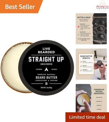 All-Natural Beard Conditioner Shea Moisturizer Fragrance-Free 3 fl oz