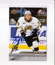 RYAN BROWN autographed SIGNED '24/25 Upper Deck CHL card SARNIA STING
