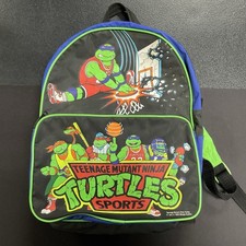 Vintage 1993 Mirage TMNT Turtles Sports Slam Dunkin' Don -  Kids Backpack Bag #3