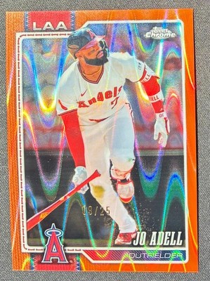 🔥JO ADELL ~ 2026 TOPPS CHROME ORANGE RAYWAVE REFRACTOR #'d 09/25 🔥 ANGELS