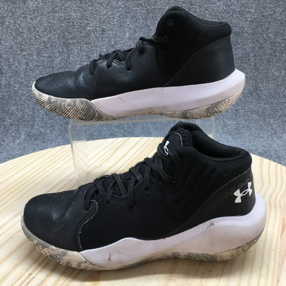 Кроссовки баскетбольные молодежные Under Armour 6 Jet 21 черные на шнуровке 3024794-001 - Изображение 2 из 4