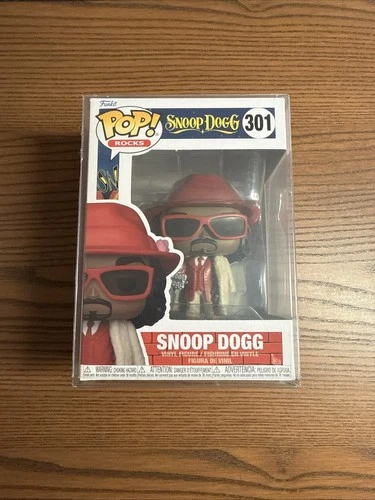 NIB Funko Pop! Rocks Snoop Dogg #301 Fur Coat Vinyl Figurine W/ Protector
