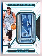 2024-25 National Treasures Tim Duncan 1 Oz Silver Bar Nba Logo Relic #11 (12/12)
