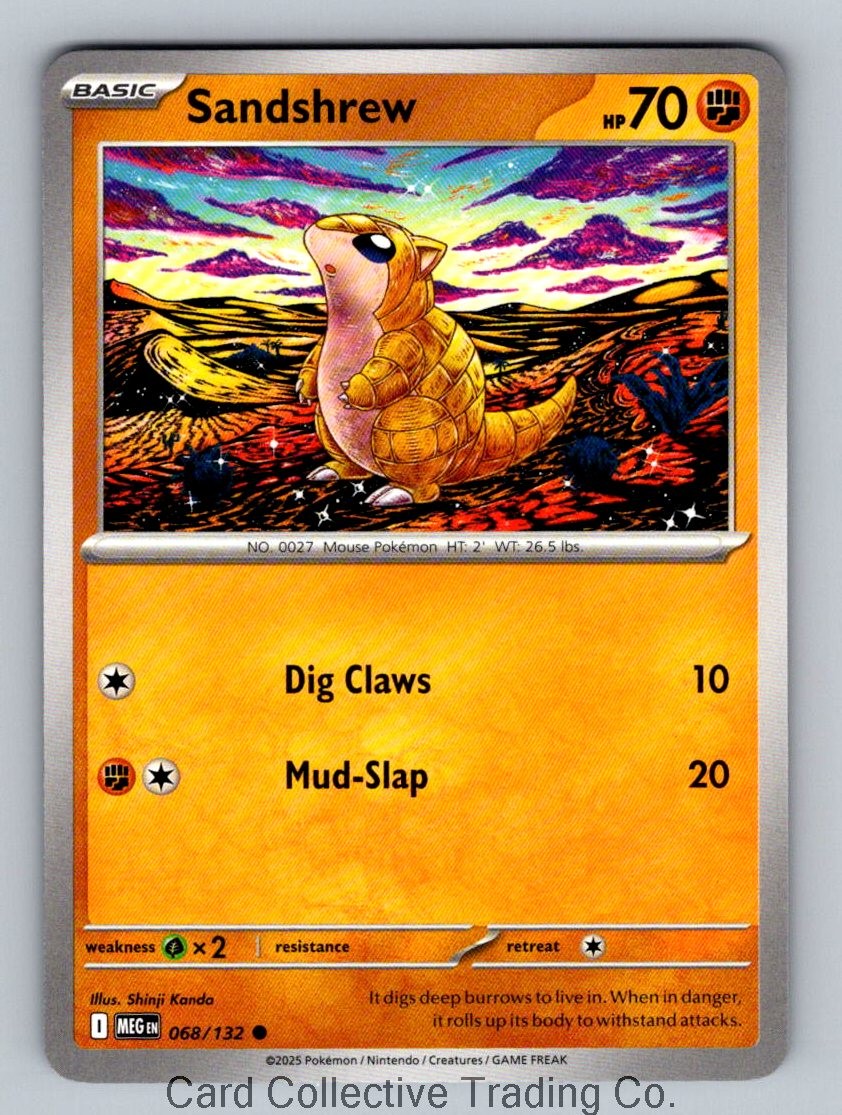 Sandshrew Common ME01: Mega Evolution 068/132 NM Normal
