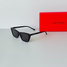Saint Laurent SL 737 Black Cat Eye Sunglasses Slim Acetate With Box