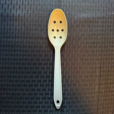 Hutzler Item No 1700 White Slotted Spoon Serving Kitchen Utensil Made in USA