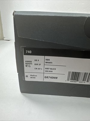 New Balance 740 GREY BLACK Medium M GR740NW 4.5 | eBay