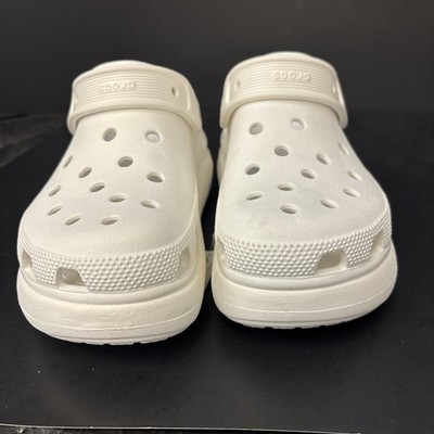 Crocs Classic Crush Platform Clog White Mens 6 Women display picture 3