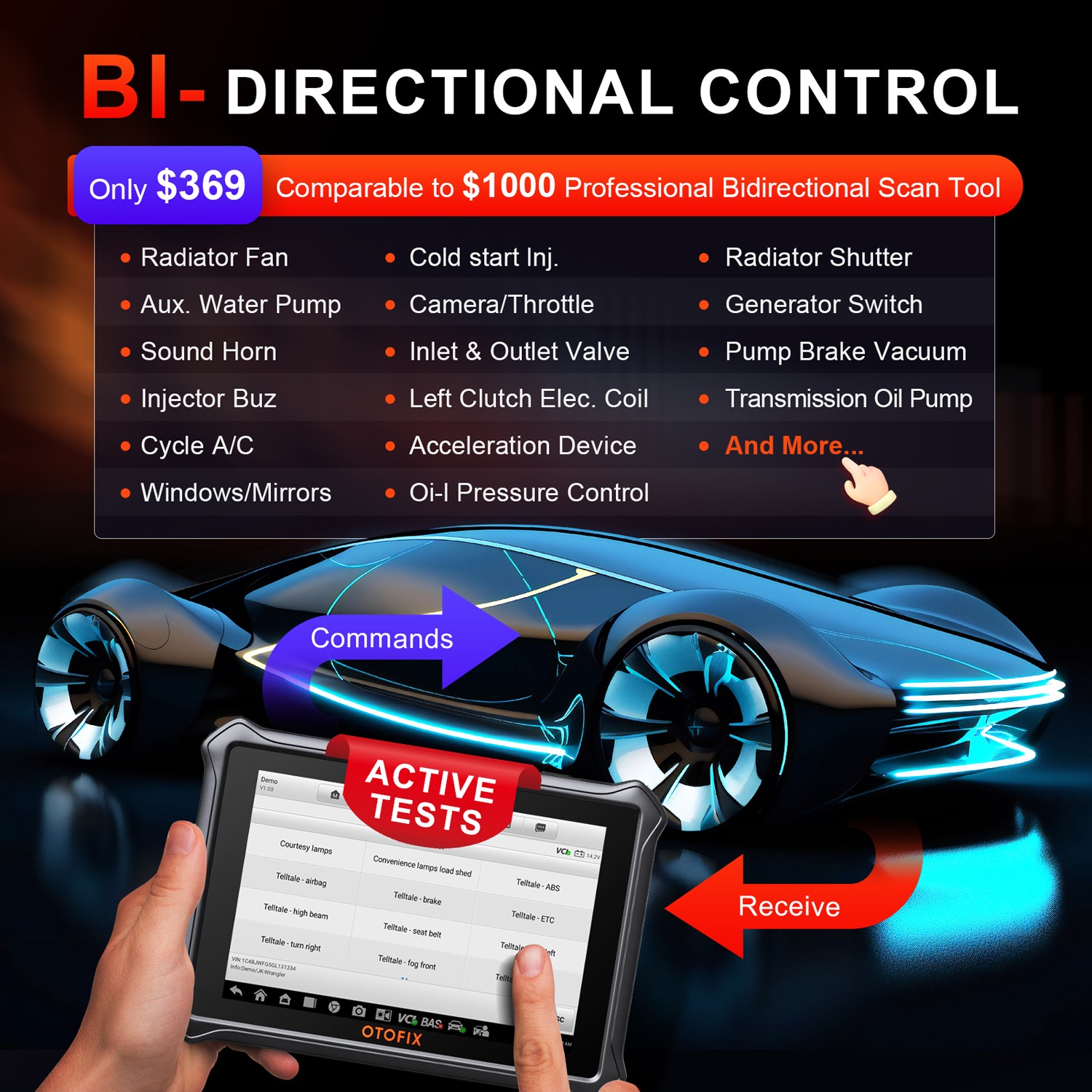 OTOFIX D1 Lite PRO auto professionale OBD2 dispositivo diagnostico auto scanner TUTTO IL SISTEMA TPMS ITA - Miniatura 3