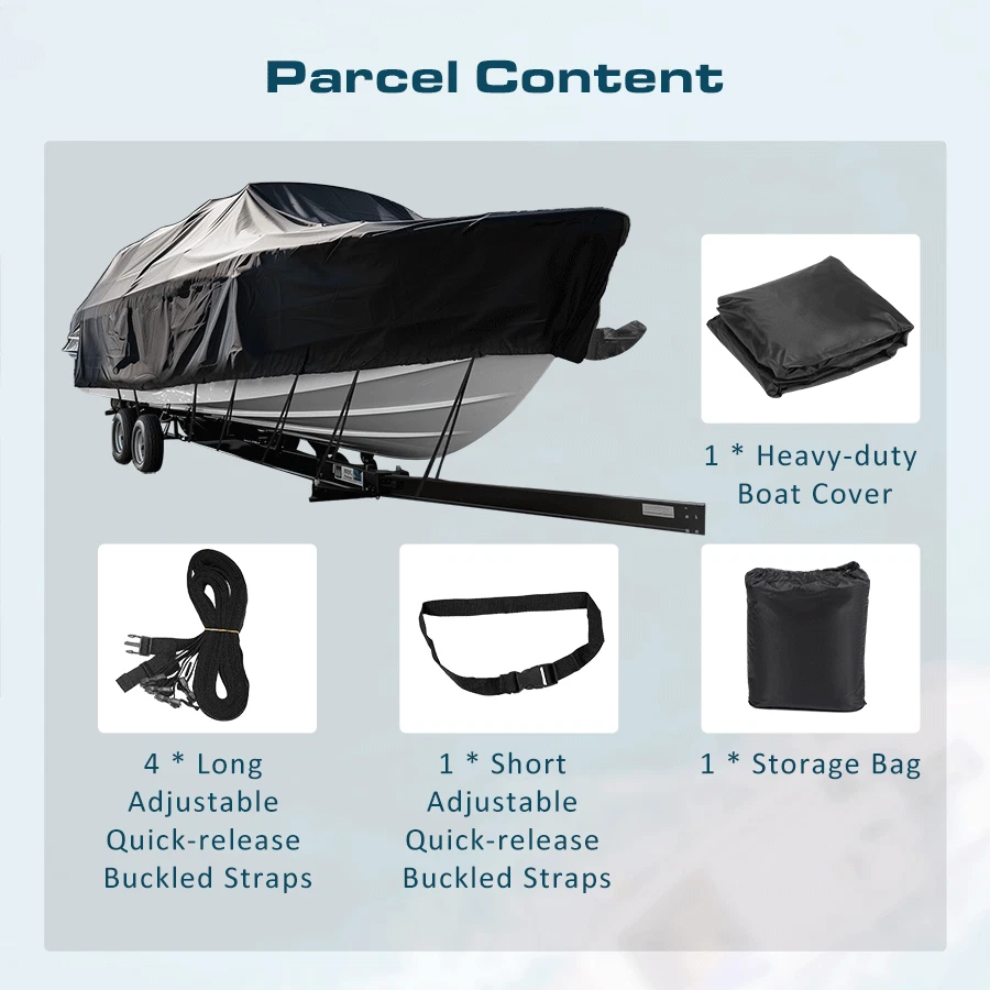 Heavy-Duty Marine Grade 17ft-19ft / 5.2m-5.8m Trailerable Jumbo Boat Cover AUS - image 3 of 4