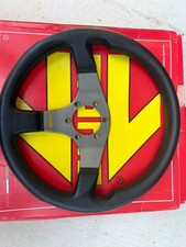  Shipping Momo Tuner 32 Steering Wheel Black Leather In Good Condition