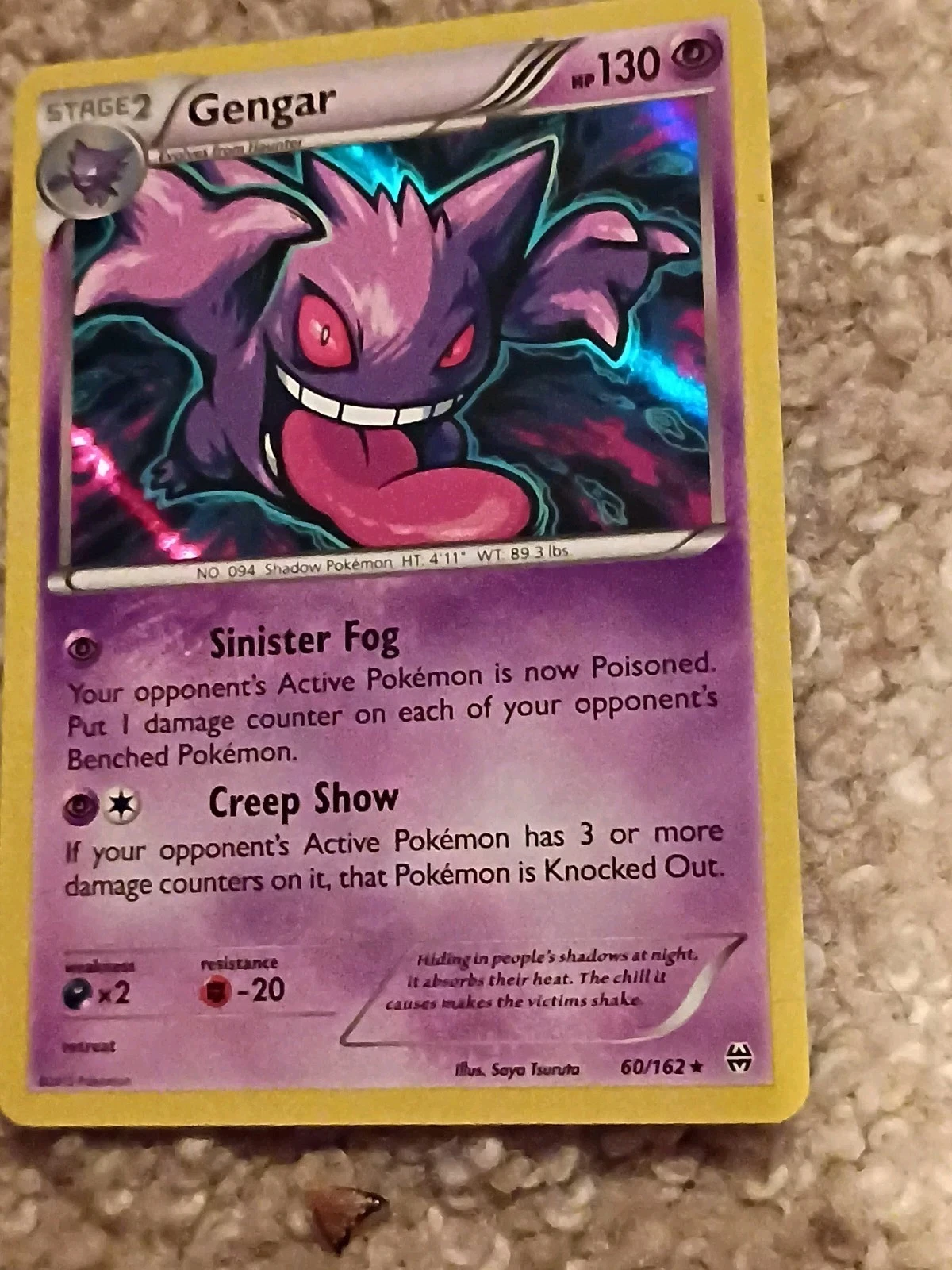 2015 Pokemon XY - BREAKthrough Gengar Holo 60/162- NM