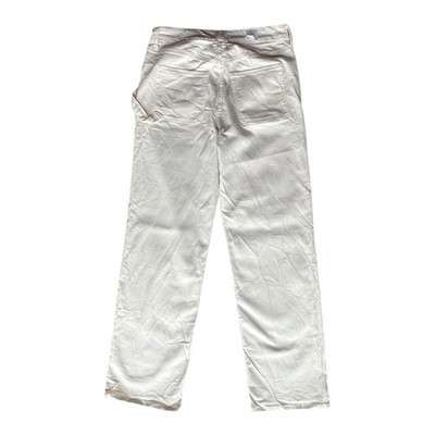 Good American Jeans Good 90s Carpenter Loose Relaxed Fit Stretch Off White NWOT