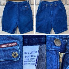 Vtg Jordache High Waist Cuffed Denim Shorts 1980s Size 10 27 But Waist Is 24 In