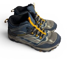 Merrell Moab FST Mid A/C Waterproof kids' hiking boots blue and gray Size 6M