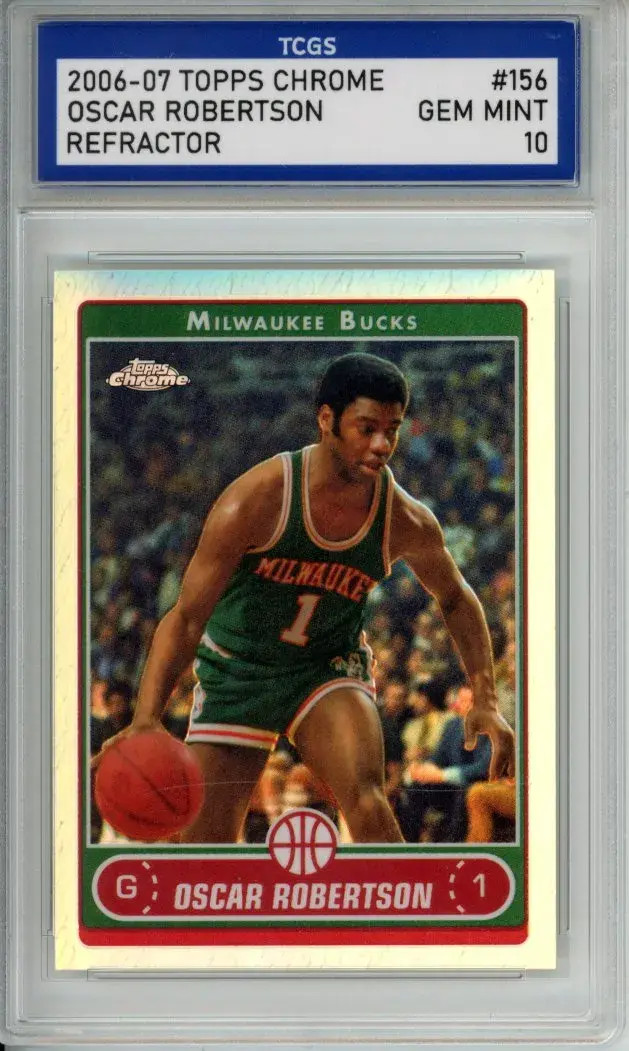 2006-07 TOPPS CHROME REFRACTOR #156 OSCAR ROBERTSON TCGS GEM MINT 10 N1 AL42