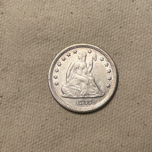 1877-S Liberty Seated Silver Quarter XF Cleaned #DR
