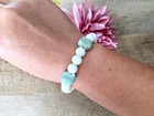 Natual Bodhi Porcelain Jade Bead Yoga Healing Elastic Men Adjustable Bracelet