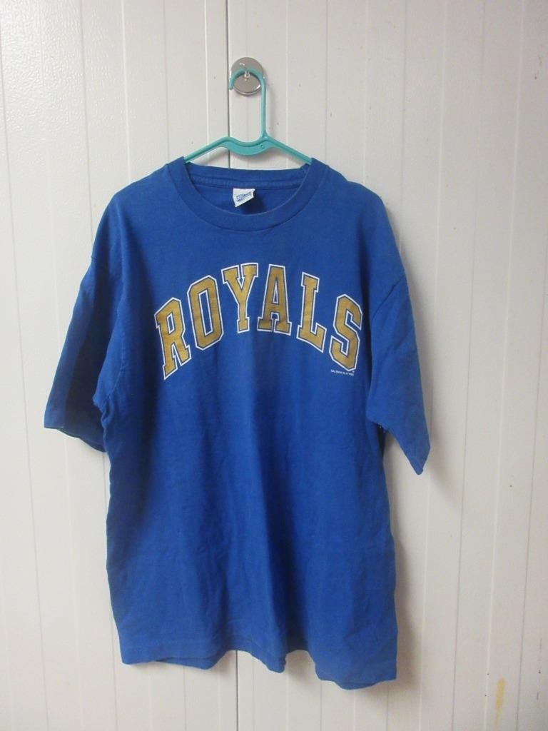 Vintage 1996 Mlb Kansas City Royals T Shirt Blue Usa Made Blue Rare Size Xl Mens