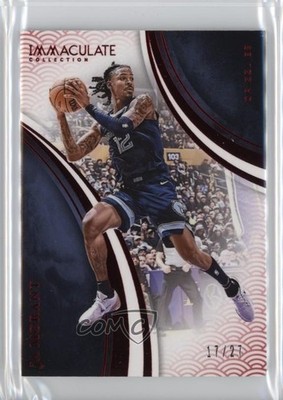2024-25 Panini Immaculate Action International Red 17/27 Ja Morant #77 2oh