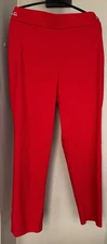 Counterparts High Rise Pull-On Straight Leg Dress Pant Red Crystal Accents Large