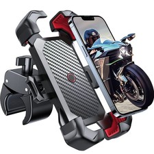 Motorcycle Phone Mount, 1s Auto Lock 100mph Military Anti-Shake Bike Phone...