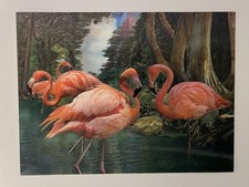 FLAMINGO ANIMAL lenticular 3d print poster 39.4 x 29.4 cm
