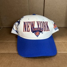 Vintage New York Knicks Sports Specialties Laser Snapback Cap Hat Shadow White
