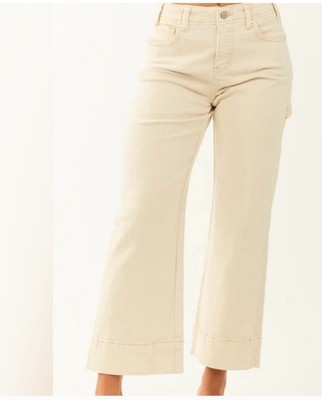 Risen Cream Denim Size 1x Wide Leg