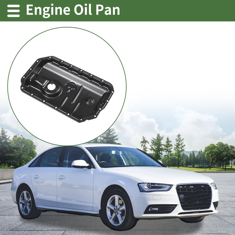 1 Pc No.06E103600C Engine Oil Pan for Audi A4 2007-2015 Iron Black - image 2 of 4