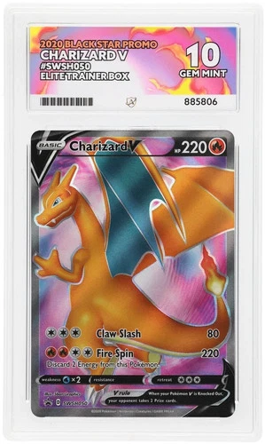 Charizard V - SWSH050 Black Star Promo - Ace Gem Mint 10 - Pokemon TCG Perfect