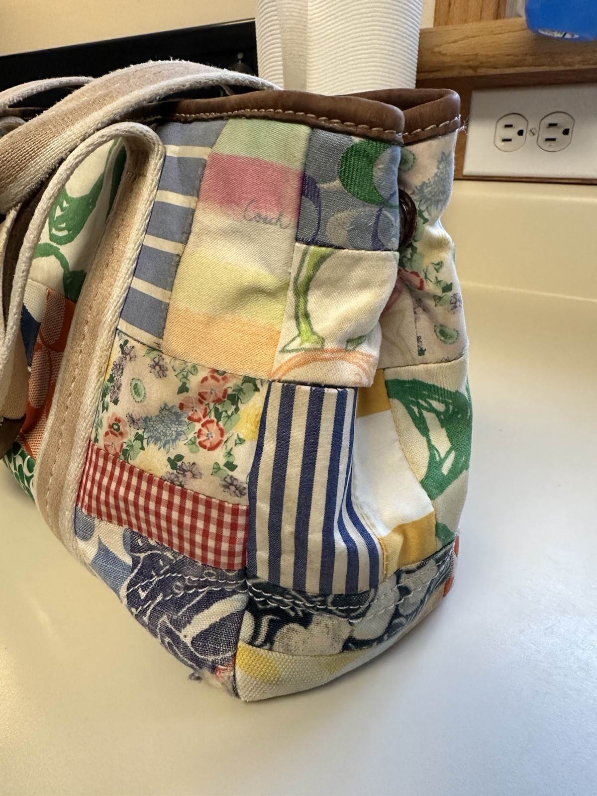 Vintage Coach Hamptons Weekend Patchwork Tote Bag… - image 9