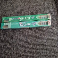 2 Vintage Butler Gum Toothbrush Full Size Head 460 Soft Bristles NOS Made In USA