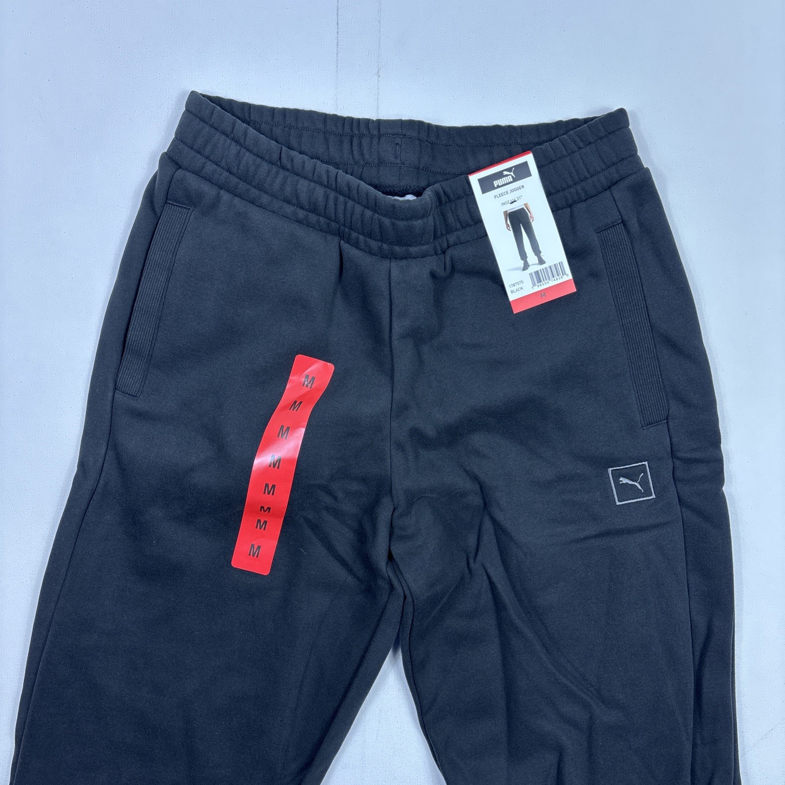 Puma Men's Fleece Jogger Pants Small Black Medium thumbnail 3