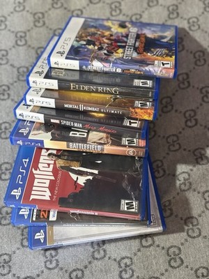 PS4 & PS5 Game Lot Bundle 8 Games   Elden Ring, Spider-Man, Street Fighter 6