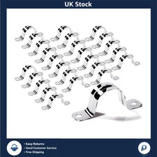 Durable Stainless Steel U-Strap Pipe Clamp 50mm Hose Wall Clip 18pcs