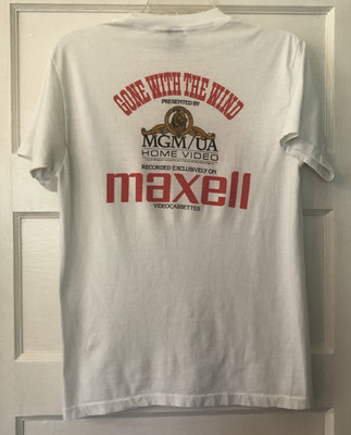 Gone With The Wind, Maxell MGM, Men's T Shirt, Medium, Vintage 80's, Anvil