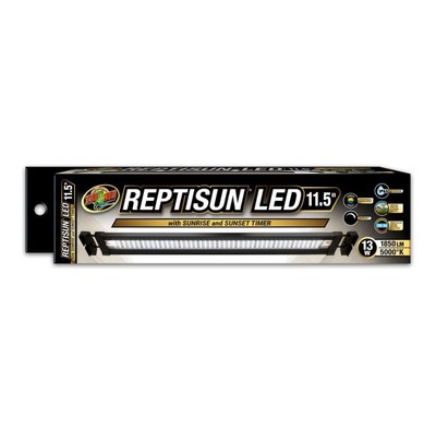 Zoo Med Reptisun LED w/Sunrise Sunset Timer Terrarium Hood 1ea/11.5 in, 13 W