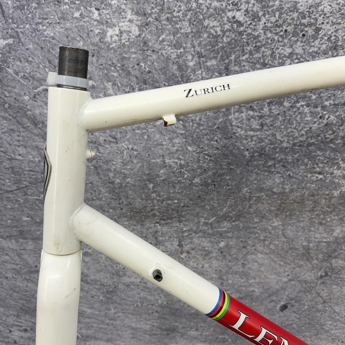 Vintage LeMond Zurich Road Bike Frame 59cm Reynolds 853 USA White