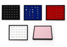 Black Plastic Jewelry Tray 36 Slot Ring Display Foam Insert   Multiple Colors