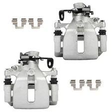 Rear Pair w/ Bracket For 2005 06 07 08 2009 Audi A4 Quattro Brake Calipers