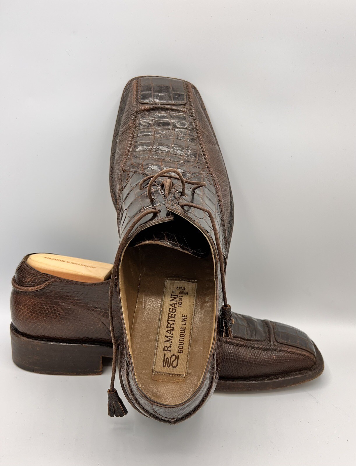 Romano Martegani Patchwork Genuine Crocodile Men … - image 5