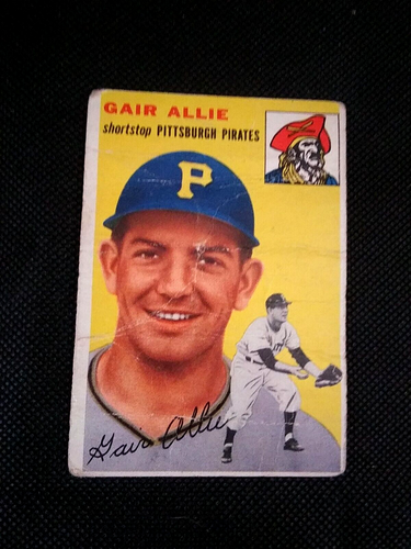 1954 Topps - Gair Allie #179 (RC),Pittsburgh Pirates, G/VG w Front Creases - Picture 2 of 6