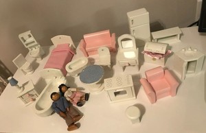 Pottery Barn Kids Doll House Furniture Vintage Lot Full House