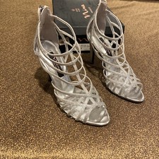 Nina New York Silver High Heel Sandals Size 37