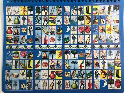 Notebook Mexican Loteria Bingo Chalupa Game:48 Mini-Boards Laminated - Picture 4 of 5