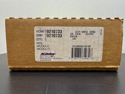 SEALED ACDELCO Genuine OEM Powertrain Control Module, Refurbished - GM 19210733